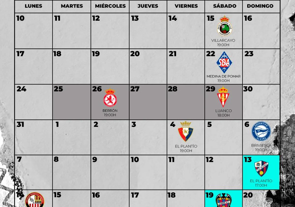 Calendario burgos cf 2022